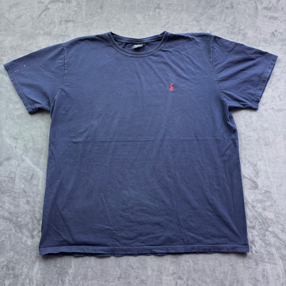 Polo Ralph Lauren Mens XXL Navy Blue Short Sleeve Cotton Pony T-Shirt